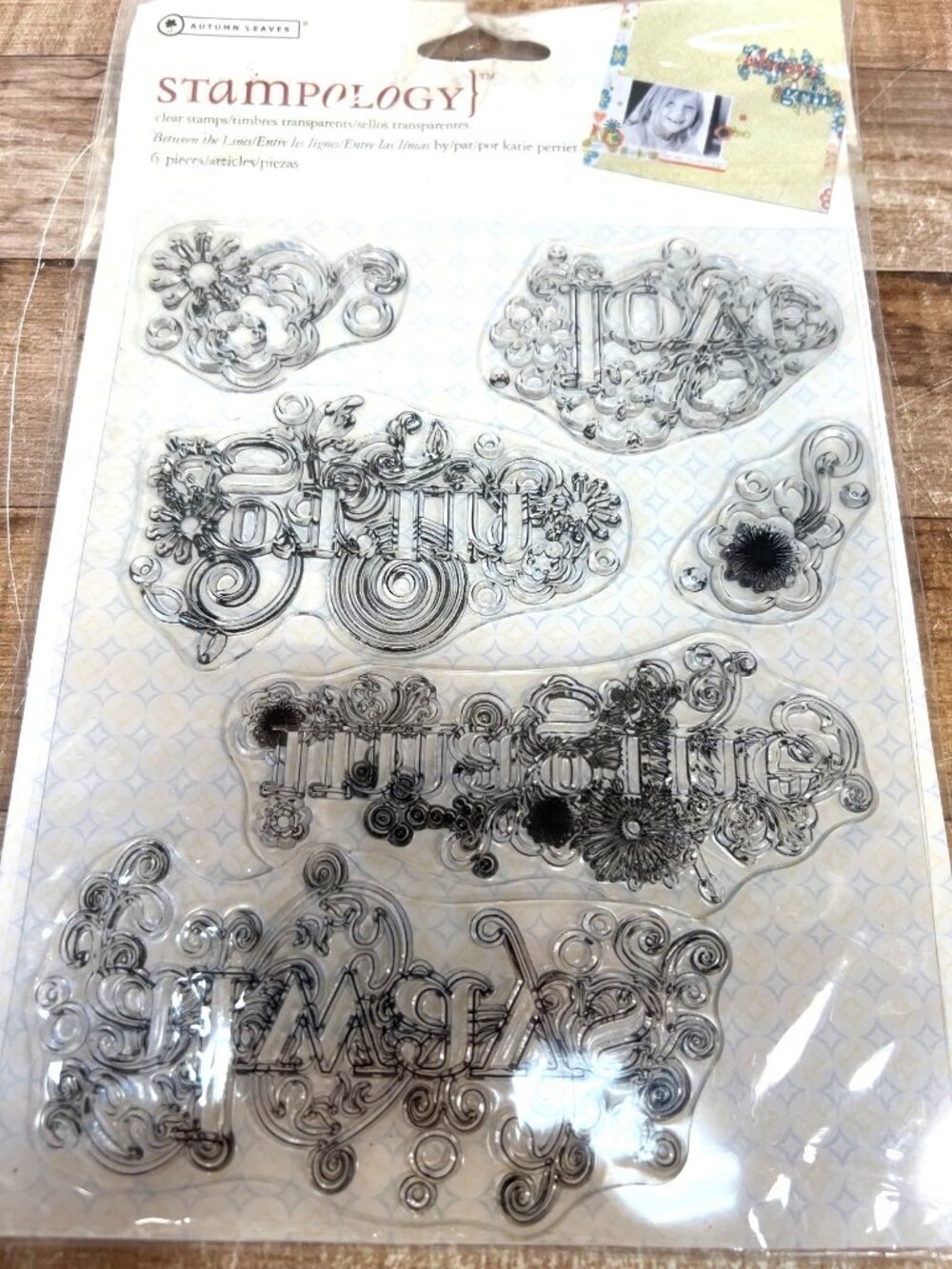 Stampology Clear Stamps Set By Autumn Leaves Between The Lines 6 Pieces Al3381